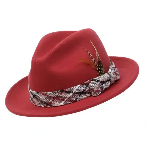 montique-h-2453-fedora-hat-red-brick 2-1-2-wool-felt-fedora-hat