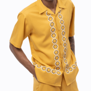 montique-2504-mens-walking-suits-gold-short-sleeve-mens-leisure-suits