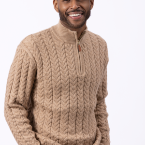 montique-sw-103-mens-beige-quarter-zip-cable-knit-sweater