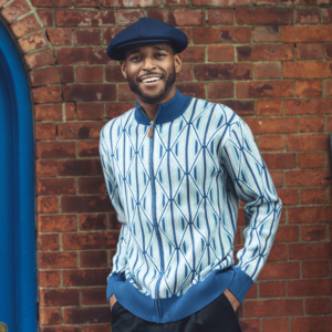montique-sw-105-blue-mens-zip-up-sweater-with-geometric-diamond-pattern