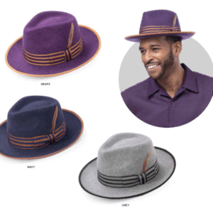 montique-h-102-grape-fedora-matching-hat-2-inches-brim-crown-felt-hat-3