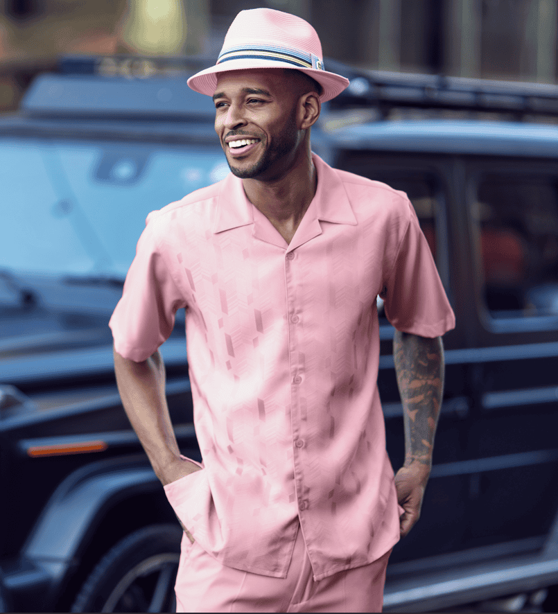 montique-2614-pink-lifestyle-mens-walking-suits-solid-tone-on-tone-2-piece-short-sleeve-mens-leisure-suits