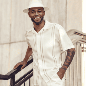 montique-2615-cream-lifestyle-mens-walking-suits-vertical-strip-pattern-2-piece-short-sleeve-mens-leisure-suits