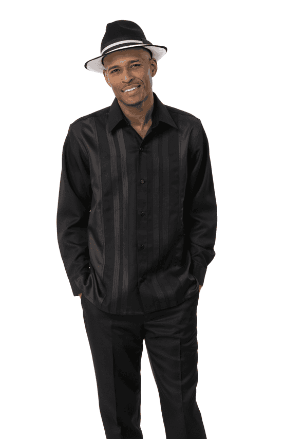 montique-2690-mens-walking-suits-black-tone-on-tone-two-piece-long-sleeve-mens-leisure-suits