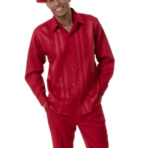 montique-2690-mens-walking-suits-red-tone-on-tone-two-piece-long-sleeve-mens-leisure-suits