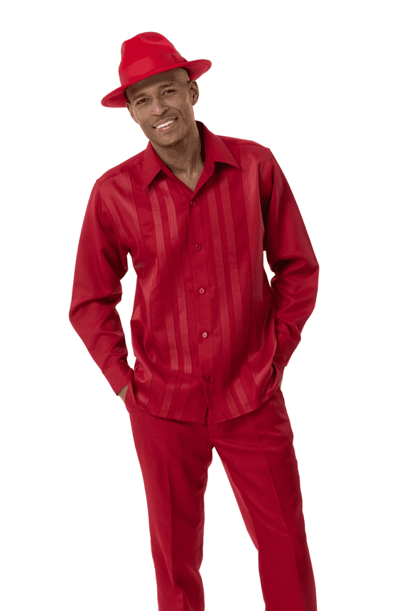 montique-2690-mens-walking-suits-red-tone-on-tone-two-piece-long-sleeve-mens-leisure-suits